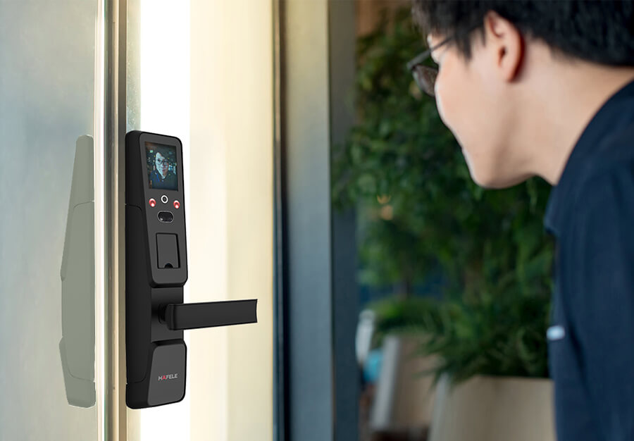 Hafele’s digital lock unlocking through face recognition